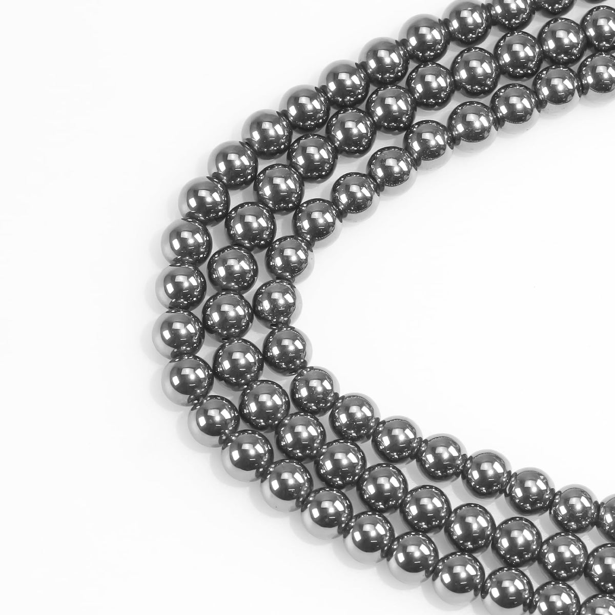 6mm Natural Gemstone Round Black Lava Loose Beads for Jewelry Making Bracelets Necklace Earrings Art Craft (60-62pcs/strand)
