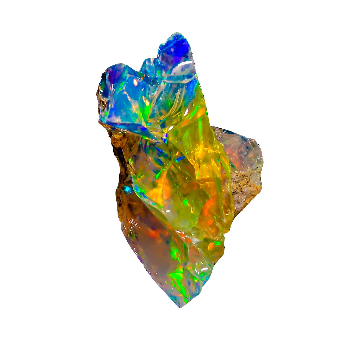 AAAA+ Ethiopian Opal Rough Gemstones Multi Fire Welo Opal Stones for Tumbling & Jewelry Making Supplies Healing Crystals Gems Rocks Loose Gemstones (7.60 carat)