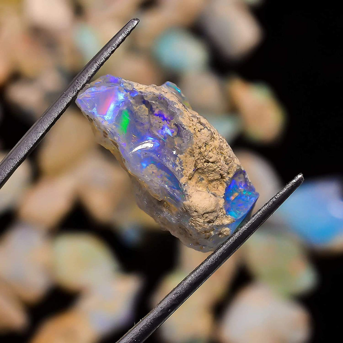 GEMKORA 100 cts Ethiopian Opal Raw, Fire Play Opal, Opal Supply, Jewelry Making Stones, DIY Crystals, Chakra Opal, Healing Opals, Birthstone, Good Luck Gemstones, Opal Rough