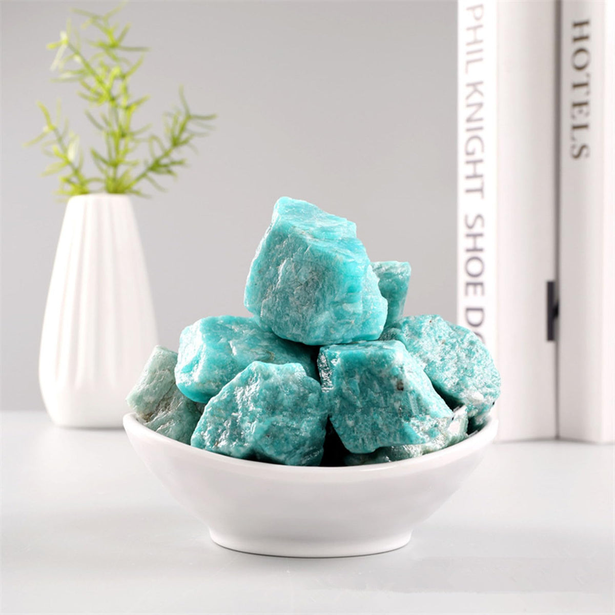 Amazonite Raw Crystals Healing Crystals Natural Rough Stones 1.2-2" for Tumbling, Fountain Rocks, Yoga, Meditation, Polishin, Gift 2