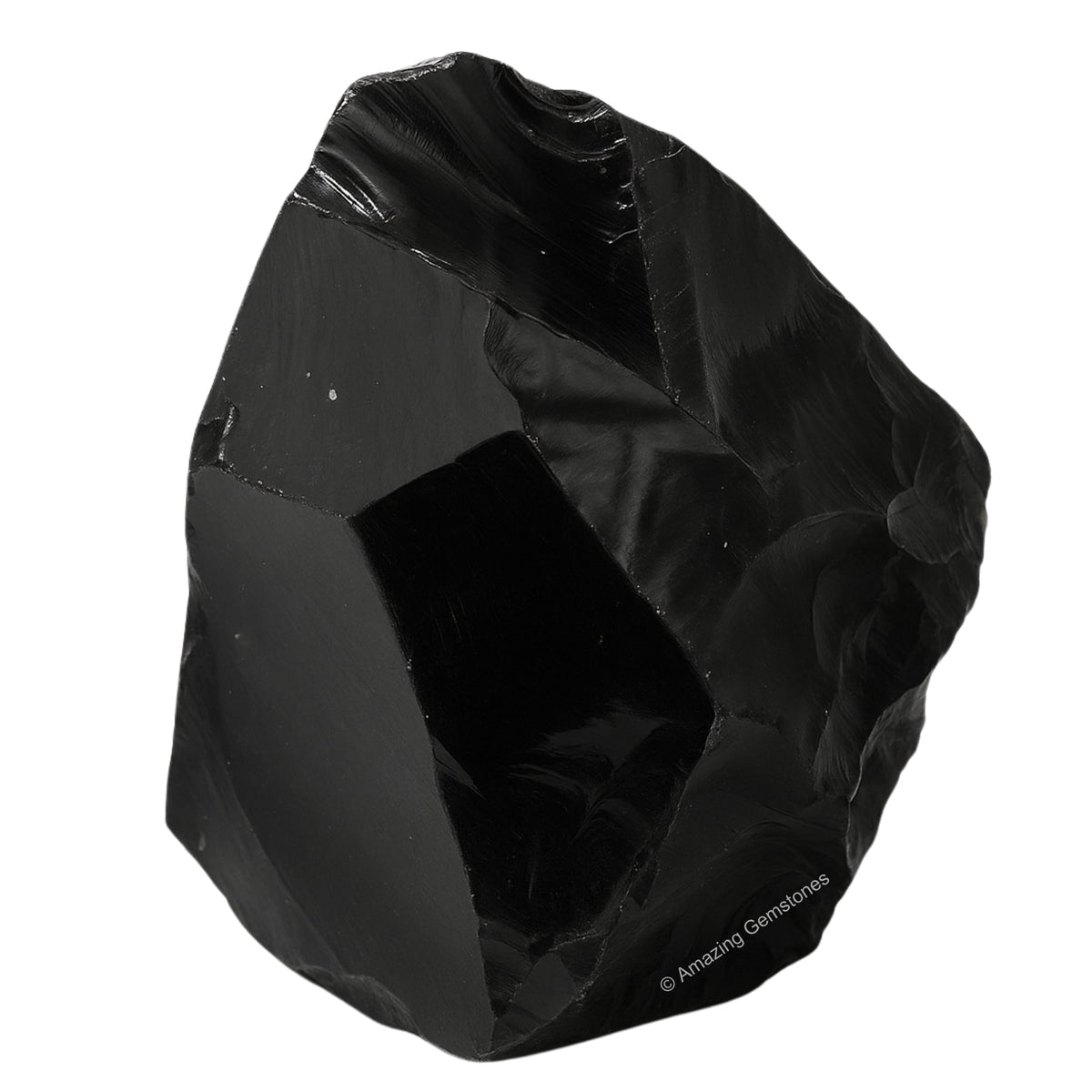 Amazing Gemstone Black Obsidian Raw Crystals and Healing Stones, Natural Rocks for Tumbling and DIY Raw Stones and Crystals (1 Piece)
