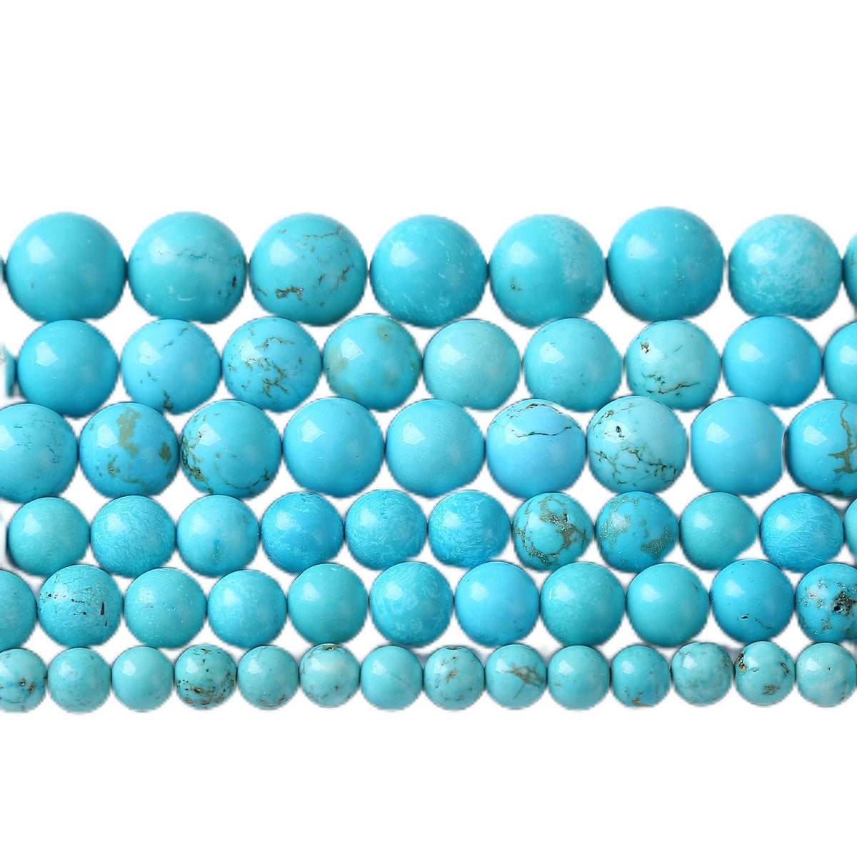 ZXYMLZI 12mm 32pcs AAA Grade Natural Blue Turquoise Round Loose Beads for Jewelry Making DIY Bracelet Necklace Accessories