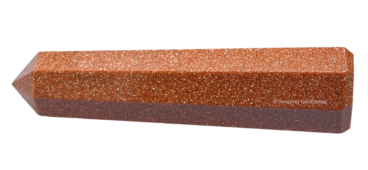 Amazing Gemstone Red Goldstone Crystal Towers - Natural Healing Crystal Point Obelisk for Reiki Healing and Crystal Grid (3" to 4" INCH)