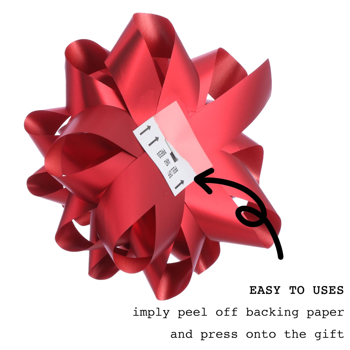 12Pcs Large 4.5 Inch Star Gift Bows for Gift Wrapping and Presents, Christmas Bows,for Parties, Birthdays, Weddings or Other Holidays. (Red)