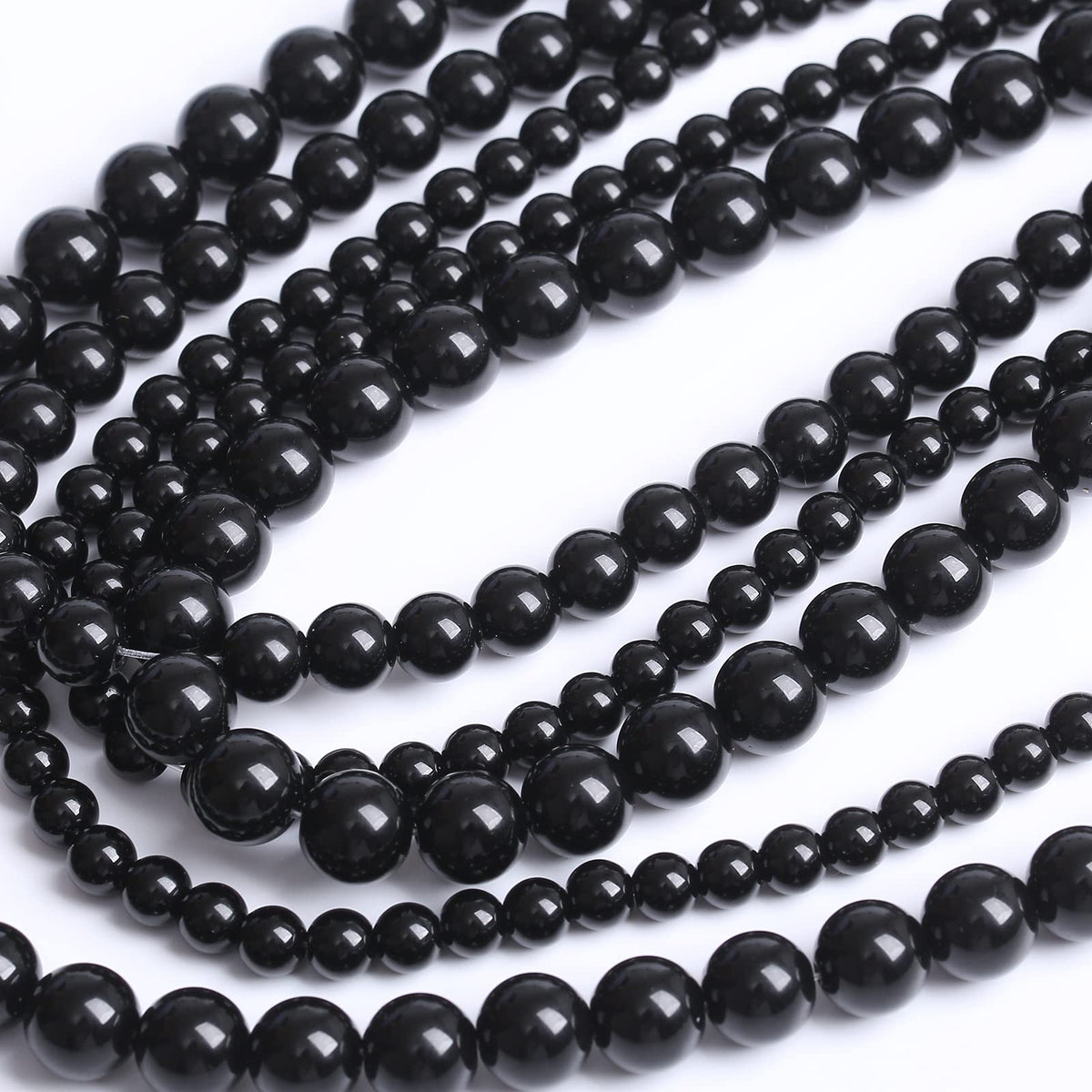 38PCS 10MM Natural Black Agate Stone Beads Round Loose Beads for welry Making DIY Bracelet Necklace Accessory 15 Inches