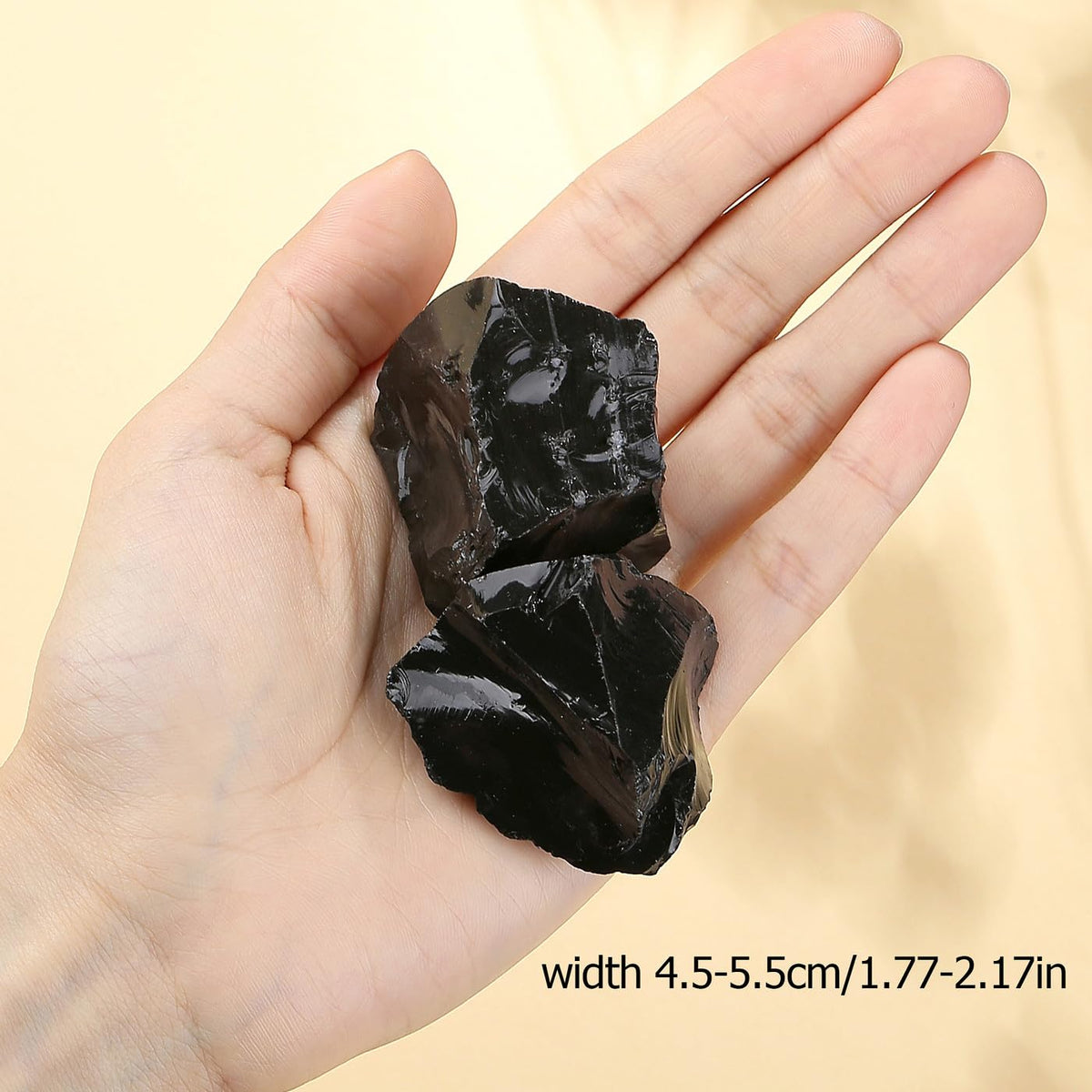 XIANNVXI Obsidian 1.8-2.2" Large Raw Crystals and Healing Stones Natural Rough Crystal Rocks for Decor Gifts Tumbling Cabbing Polishing Fountain Rocks 1PCS