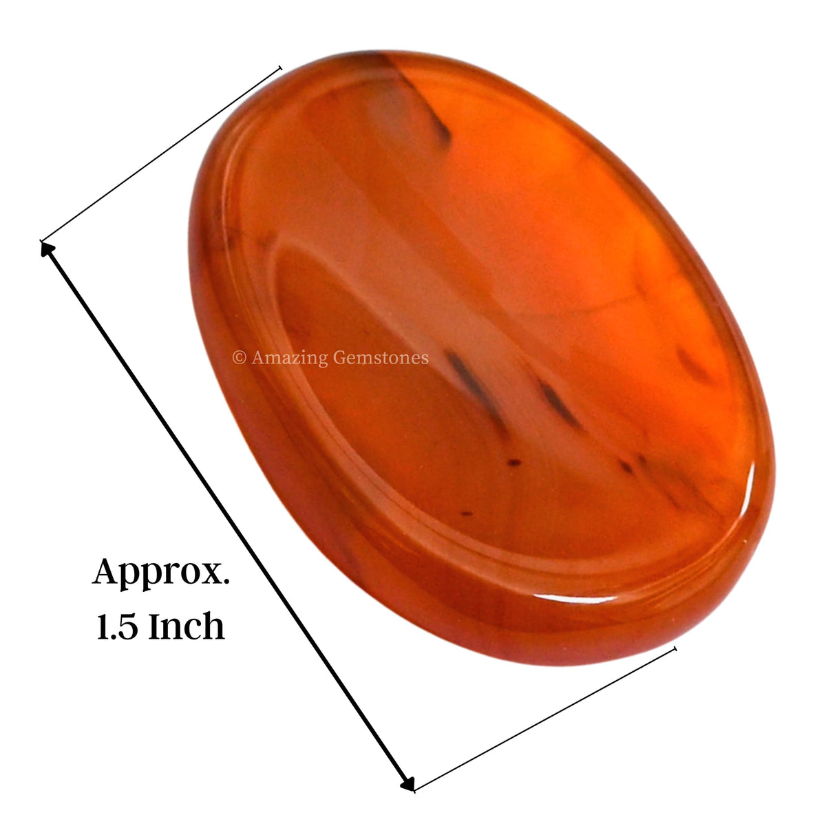 Amazing Gemstone Carnelian Worry Stone Crystals and Healing Stones - Stress Relief Gifts - Piedra Crystal Fidget for Meditation, Relaxation - Unique Stocking Stuffers and Birthday Gifts