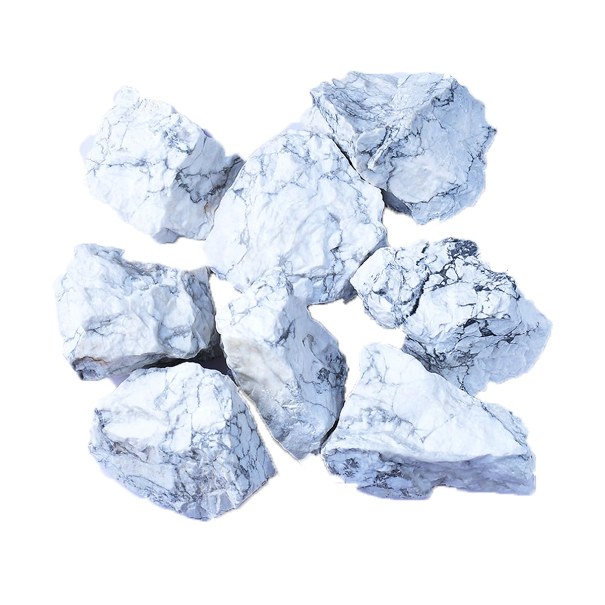 Raw Crystals, Large 1.2-2.0" Healing Crystal Natural Rough Stones for Intuition,Chakra,Meditation,Decoration,Polishing,Energy Work (White Turquoise, 3.5oz-1.2-2.0"raw Crystals)