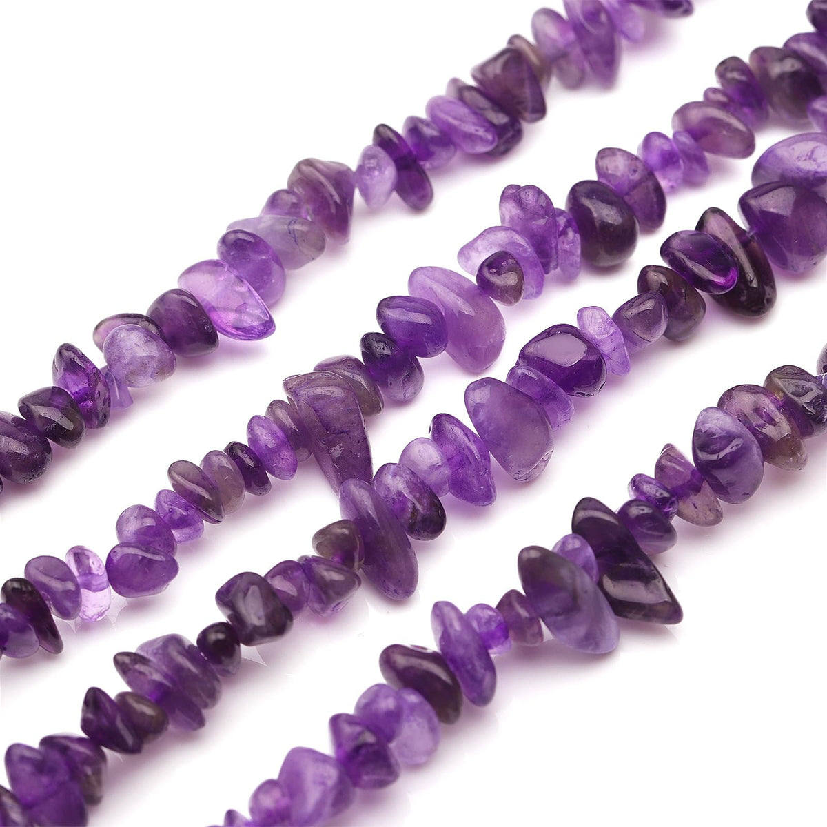 400pcs Natural Chip Stone Beads for Jewelry Making Amethyst 5-8mm Irregular Gemstones Healing Crystal Loose Rocks Bead Hole Drilled for Ring Earrings Necklace Bracelet Making DIY Art Crafts