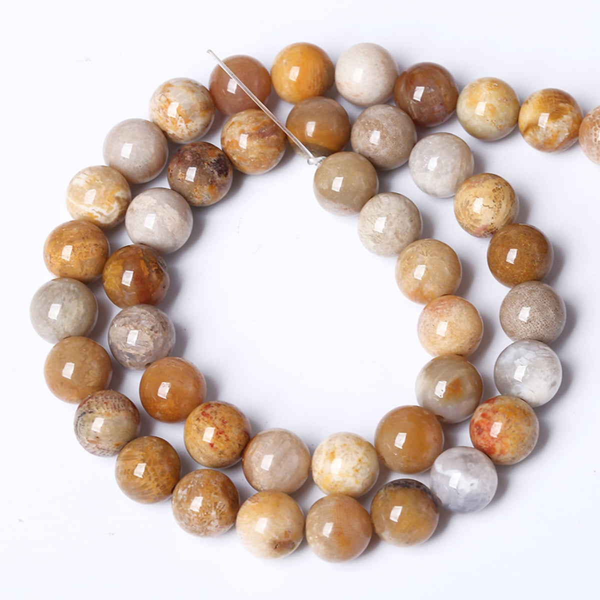4MM 86PCS Natural Stone Coral Jade Chrysanthemum Beads for Jewelry Making DIY Bracelet