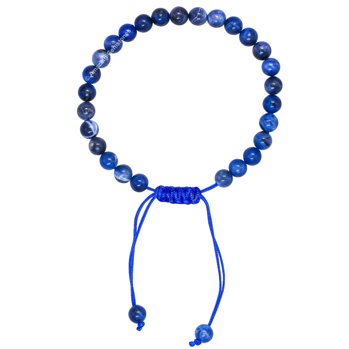Amazing Gemstone Sodalite Bracelet for Women Men's Gifts - Protection Healing Crystal Bracelet - 6mm Gemstone Beaded Adjustable Bracelet