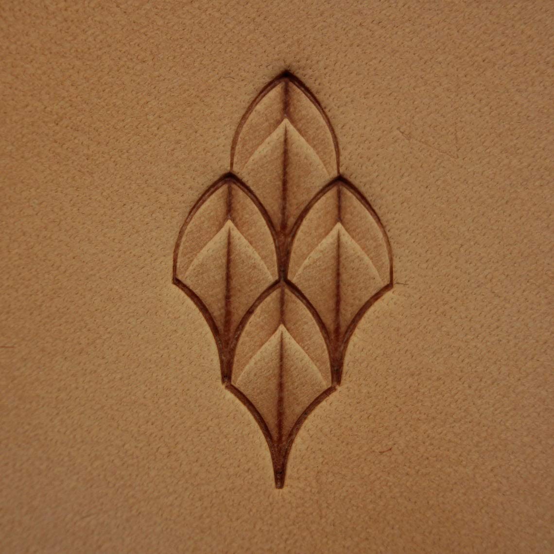 DandS ltd Dragon Scale Leather Stamp Tool, Professional Steel Craft Tool for Leatherworking, Embossing, Carving & Stamping Leather Projects, Belts Wallets & DIY Projects Compatible with Mallet #228-4