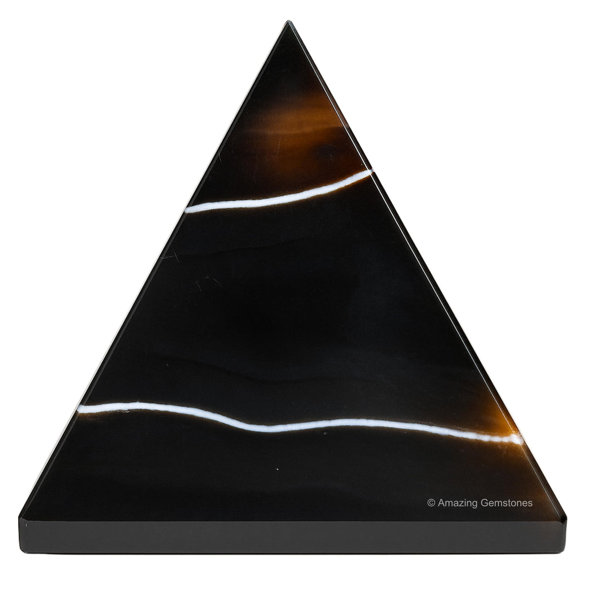 Amazing Gemstone Black Onyx Pyramid Crystal Healing Stones - 2" Great Pyramid Figurine of Natural Stone Pyramid for Meditation, Reiki, Chakra Balancing and Crystal Pyramids Grid