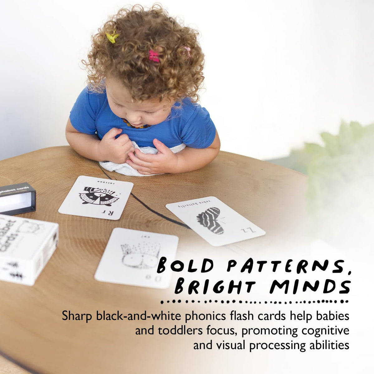 Wee Gallery Educational Flashcards for Babies, Double Sided Black and White Learning Flash cards, Nature Number Cards for Visual Stimulation and Cognitive Development of Infants and Toddlers