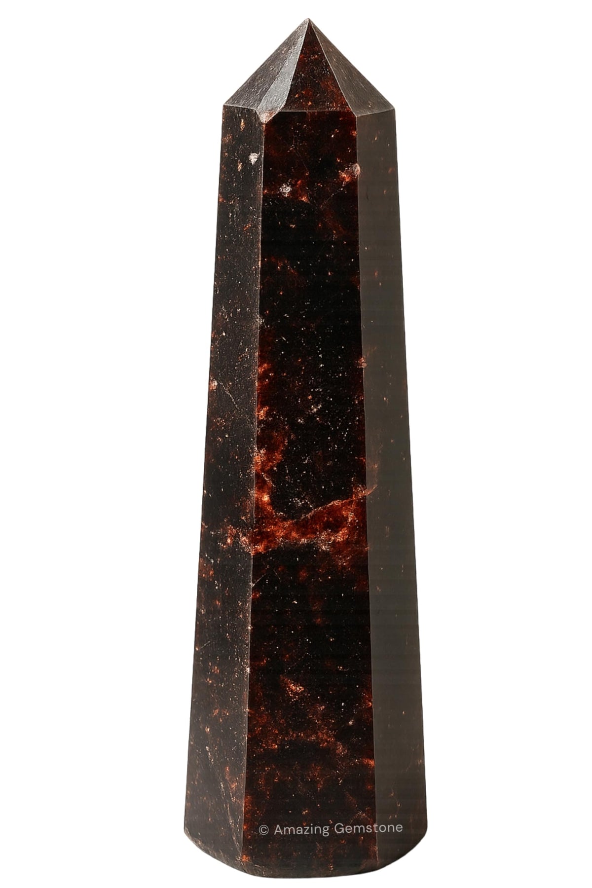Amazing Gemstone Garnet Crystal Towers - Natural Healing Crystal Point Obelisk for Reiki Healing and Crystal Grid (3" to 4" INCH)