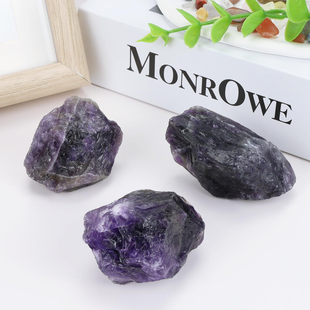 XIANNVXI Amethyst 1.8-2.2" Large Raw Crystals and Healing Stones Natural Rough Crystal Rocks for Decor Gifts Tumbling Cabbing Polishing Fountain Rocks 1PCS