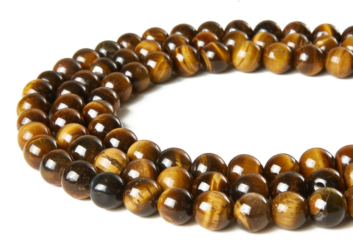 100pcs 6mm Yellow Tiger Eye Beads Natural Gemstone Beads Round Loose Beads for Jewelry Making