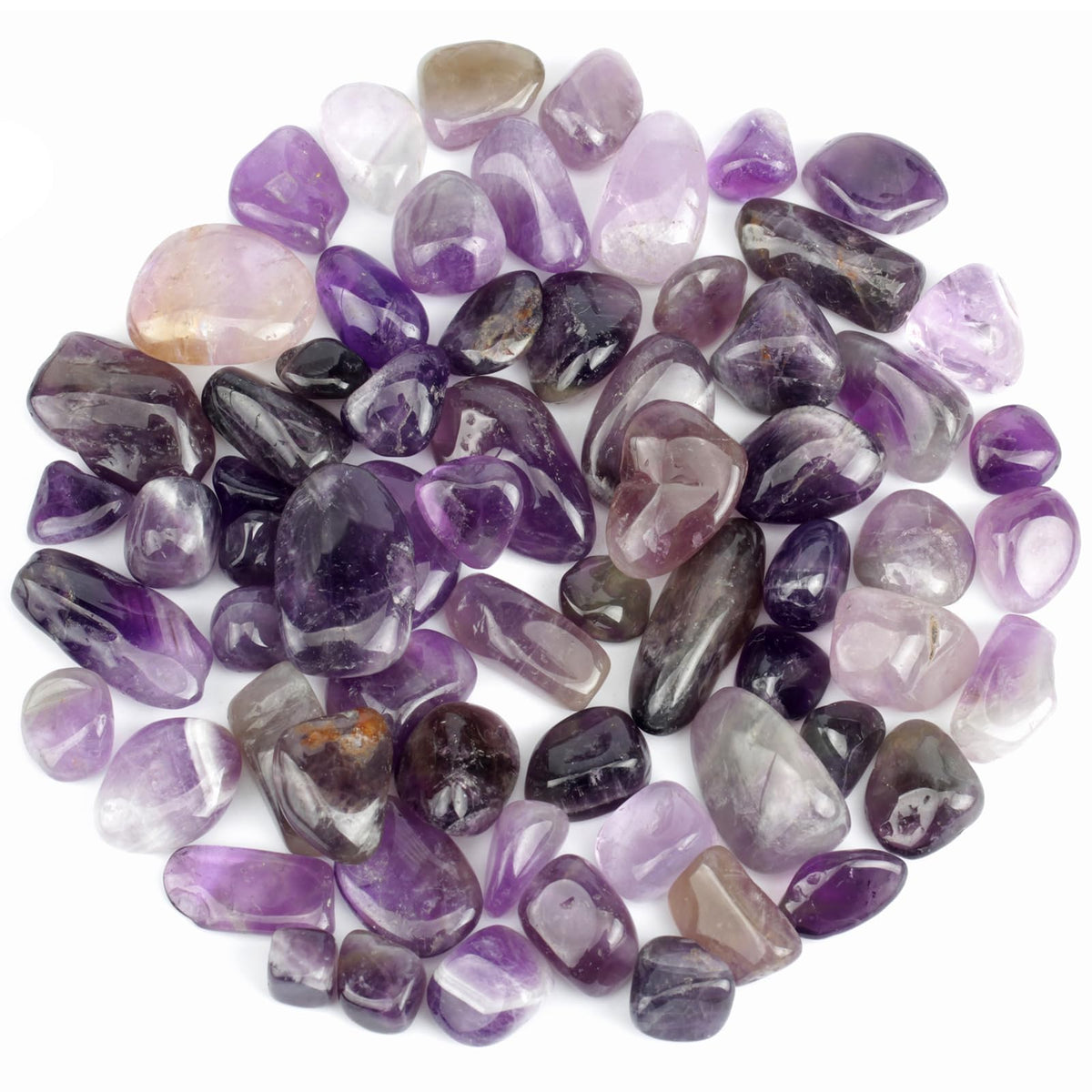 ZenQ 1 lb Amethyst Tumbled Stone Chips Crushed Natural Crystal Quartz Pieces