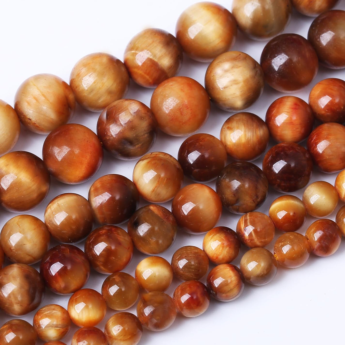 32PCS 12MM AAA Warm Sun Tiger Eye Stone Beads Natural Gemstone Bead Crystal Healing Energy Jewelry Making DIY 15 inches