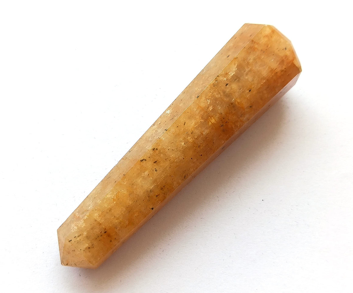 WholesaleGemShop 3 Inch Golden Agate-Quartz Gemstones Obelisk Tower Jumbo Facet Aura Rock Crystal Natural Polished Earth Wand Spirit