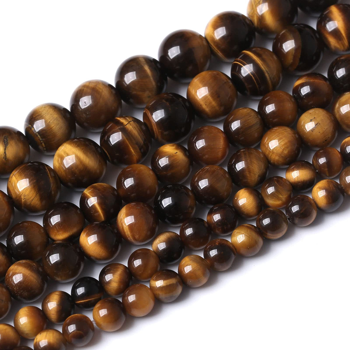 90PCS 4MM AAA Yellow Tiger Eye Stone Beads Natural Gemstone Bead Crystal Healing Energy Jewelry Making DIY 17 inches