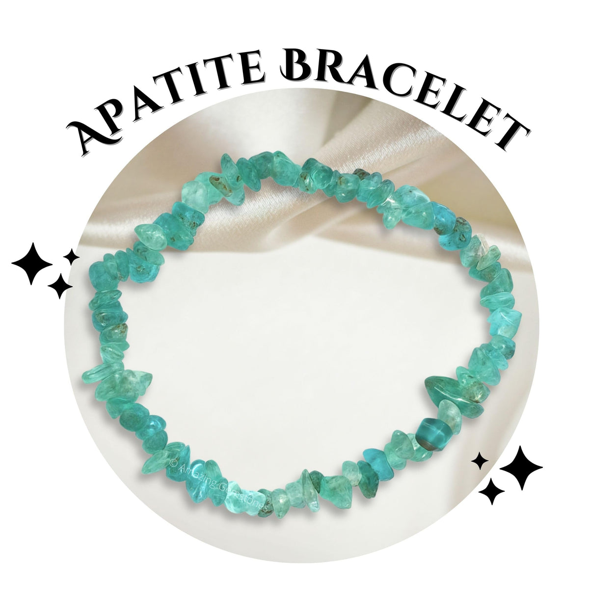 Amazing Gemstone Chips Bracelet (Apatite)