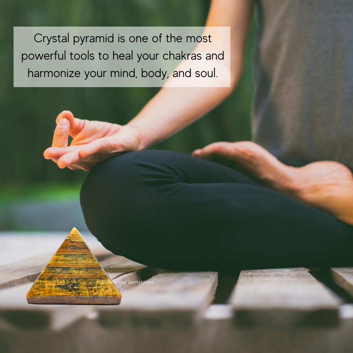 Amazing Gemstone Nellite Pyramid Crystal Healing Stones - 2" Great Pyramid Figurine of Natural Stone Pyramid for Meditation, Reiki, Chakra Balancing and Crystal Pyramids Grid