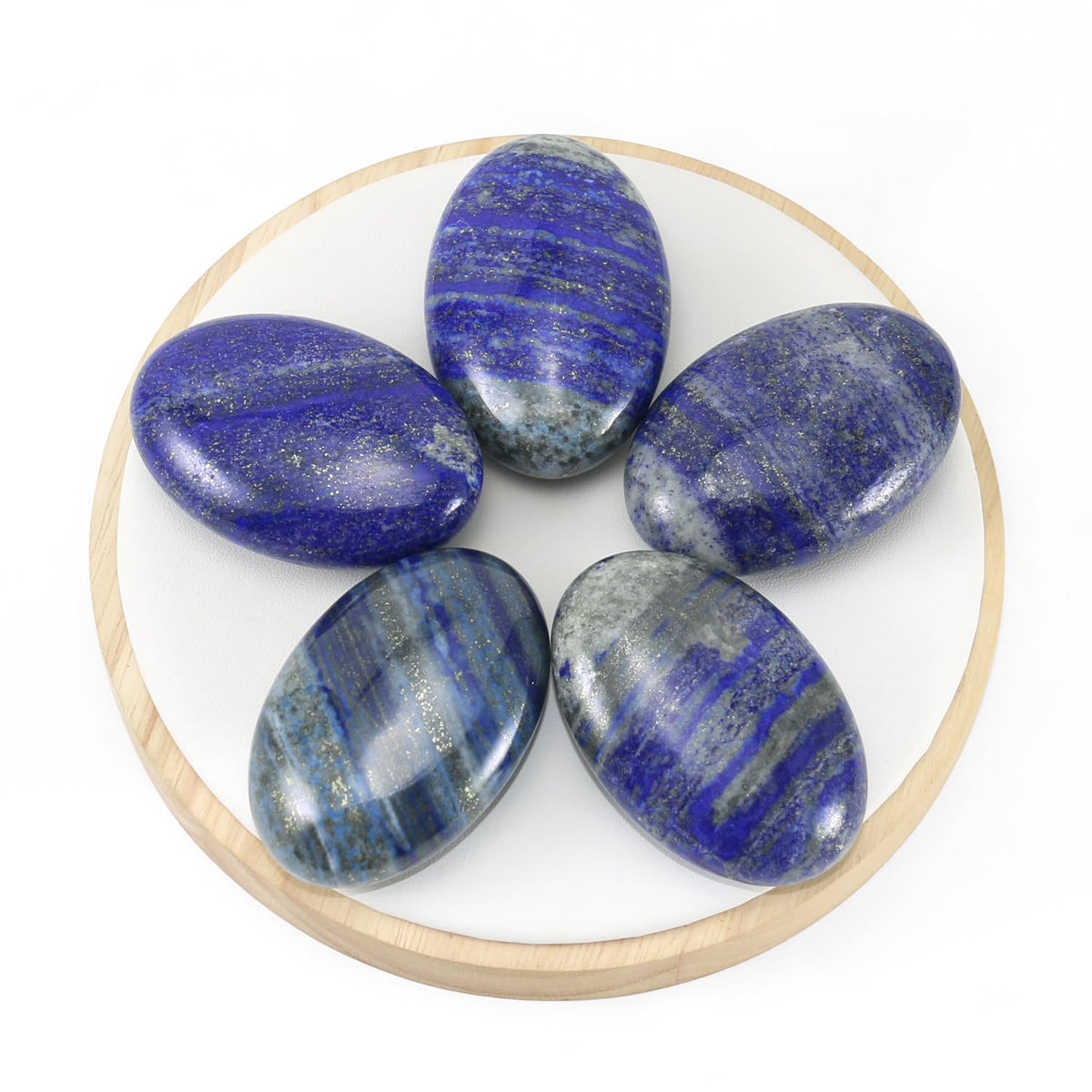 Nvzi Lapis Lazuli Crystal Palm Stone, Worry Stones, Crystals and Healing Stones, Polished Rocks, Natural Gemstones, Chakra Stones for Healing Crystals Daily Use
