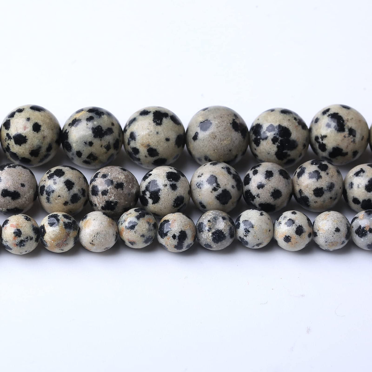 45PCS 8MM Natural Dalmatian Jasper Stone Beads Energy Healing Beads for DIY Jewelry Bracelet Necklace Making for Jewelry Making15Inch