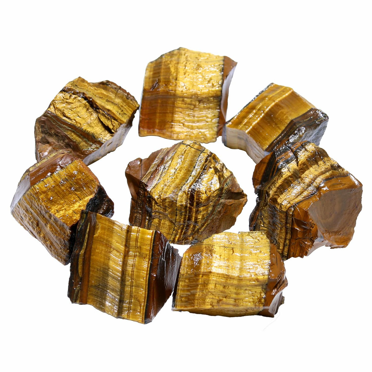 Nvzi Raw Tiger Eye Stone Crystals Bulk, Real Gemstones and Crystals, Rocks and Minerals, Healing Crystals, Quartz Crystals and Healing Stones, Cuarzos Originales De Energia Y Piedras(1LB)