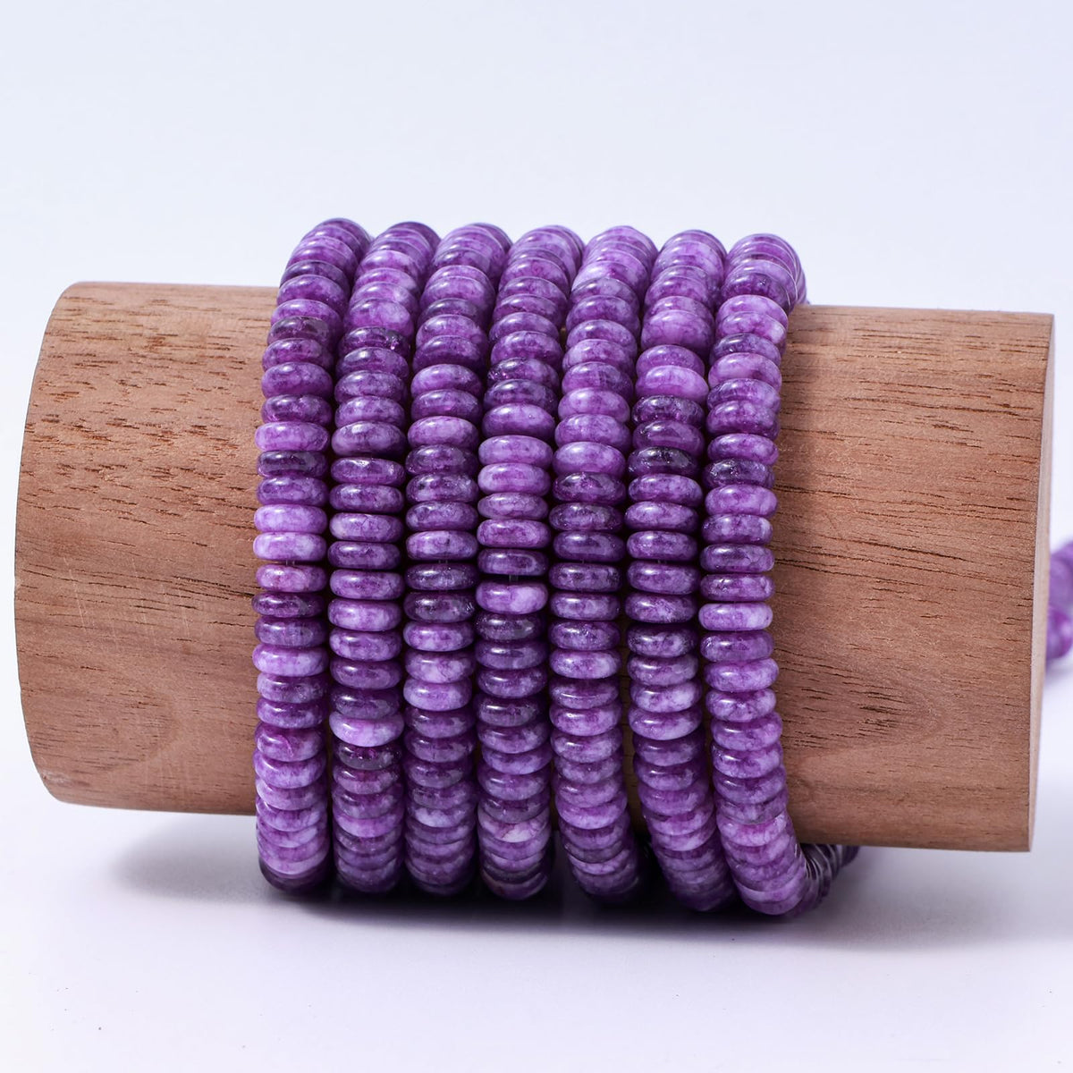 Natural Dark Amethyst Disk Stone Spacer Beads 6x2mm 38cm/str Flat Rondelle Loose Semi Gemstone Caps for Making Bracelets Necklace