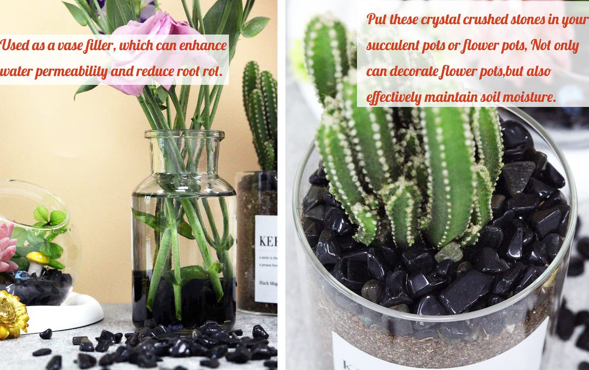 Obsidian Healing Crystal Chips Bulk Gemstones Sets Tumbled Crushed Stones Crushed Crystals Natural Rocks for Fountain Rocks Decoration Reiki Energy Balancing Meditation Aquarium Gravel 0.44lb