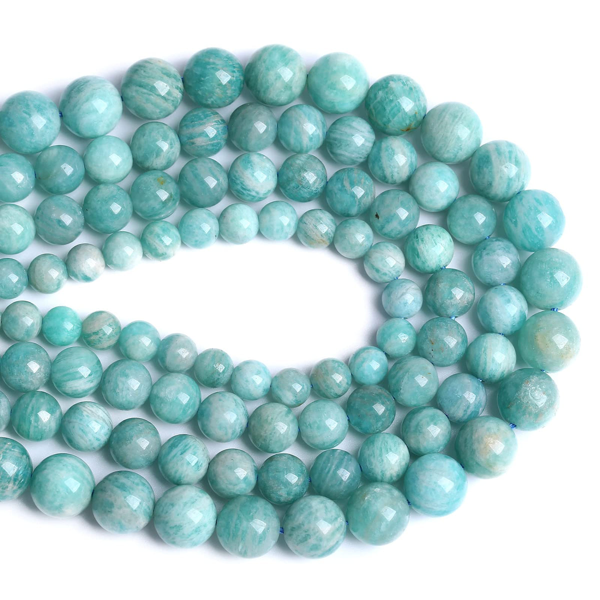 10mm 36pcs Natural Amazonite Blue Stone Beads for Jewelry Making AAA Round Loose Beads Energy Healing Power Stone Beads DIY Bracelet Necklace 15"(Amazonite, 10mm)