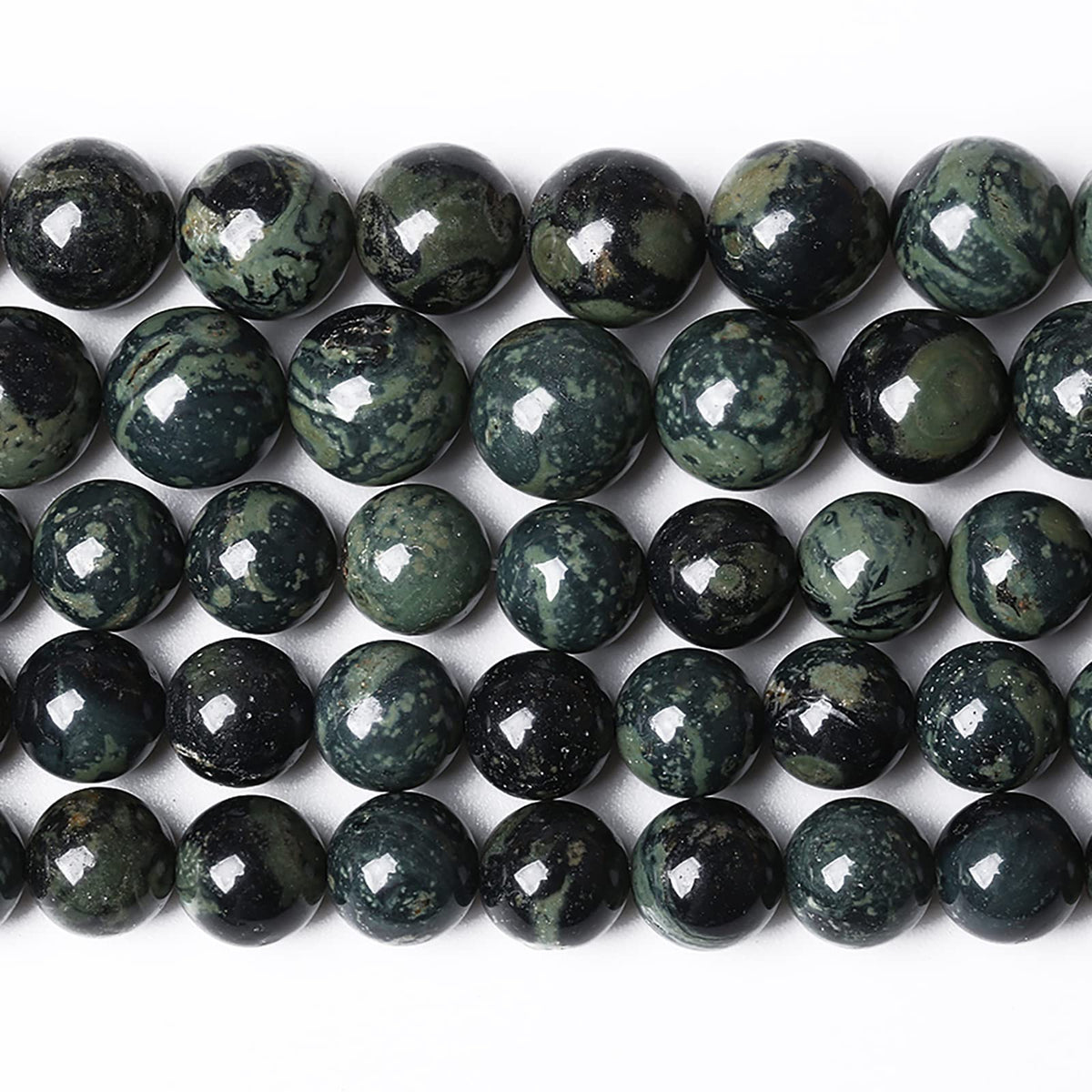8MM 45PCS Natural Stone Kambaba Jasper Loose Beads for Jewelry Making DIY Bracelet Necklace