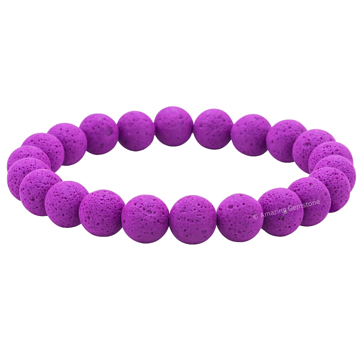 Amazing Gemstone Crystal Bracelet for Women Men's Gifts - Protection Healing Crystal Bracelet - 8mm Gemstone Beaded Stretchable Bracelet Pulseras Para Hombres Mujer Stocking Stuffers Mothers Day Gift (Purple Lava)