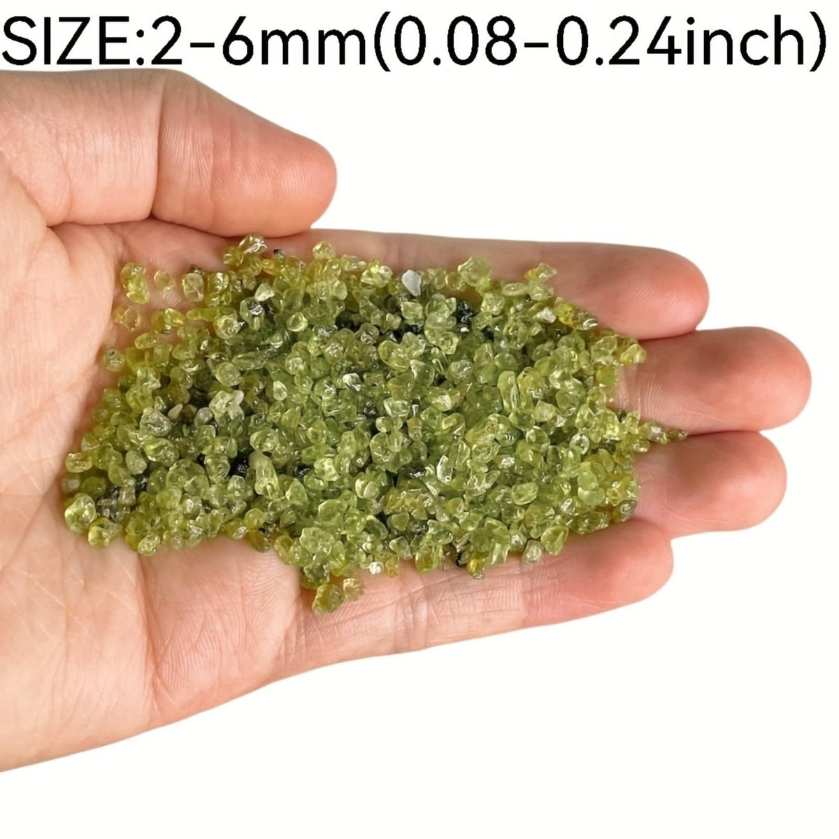 YOUNAIERZX 1LB Natural Peridot Crystal Chips Bulk Crushed Stones for DIY Crafts Healing Crystals Small Crystals Peridot Stone
