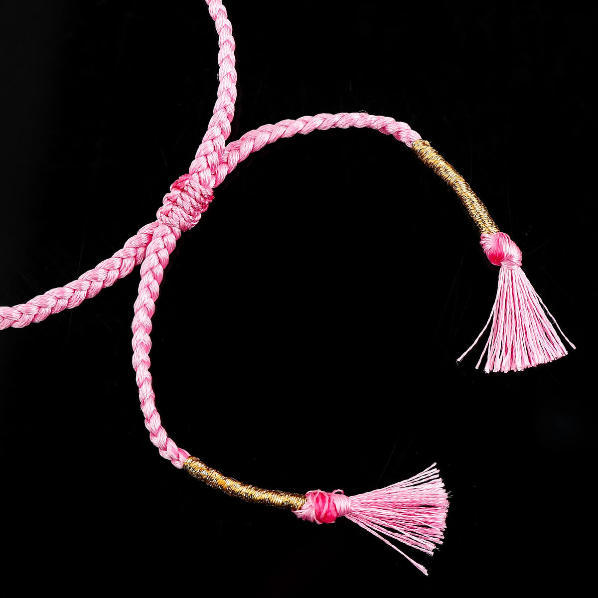GEMSYMPHONY Strawberry Quartz Gemstone Beads Braided Bracelet – 3.5mm Natural Stone Beads, Handmade Adjustable Braided Rope Bracelet, Healing Crystal Jewelry for Men & Women, Unisex Boho Gift