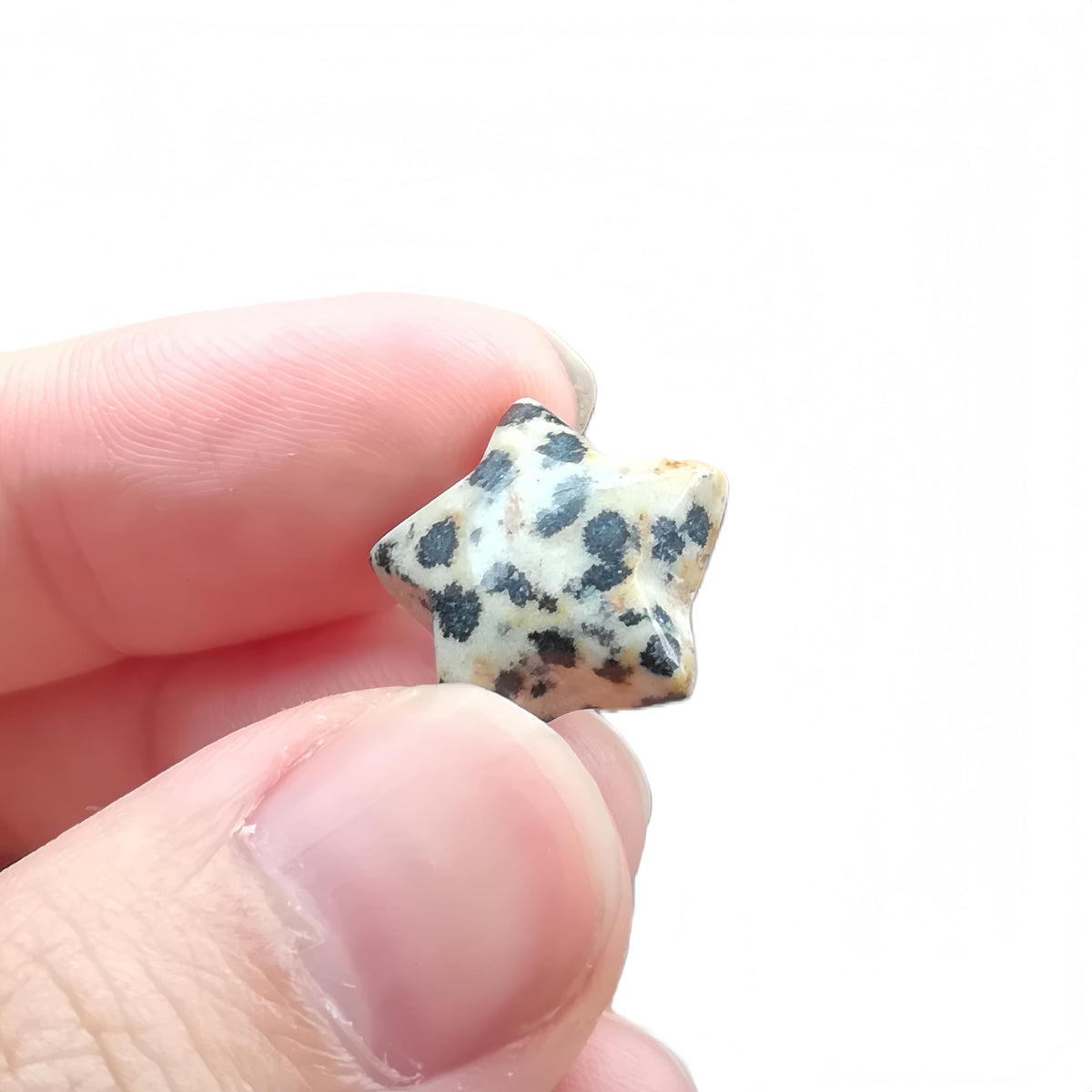 Sunshcat Natural Speckle 10Pcs Star Shaped Thumb Crystals and Healing Stone,0.6" Haped DIY Jewelry Pendant ﻿
