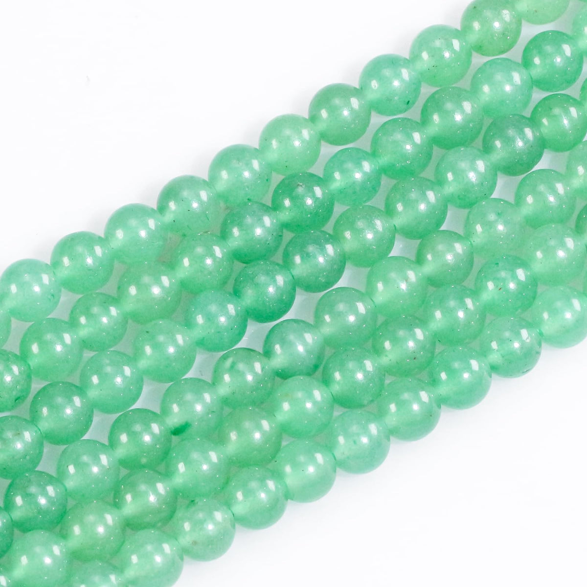 6mm Natural Gemstone Round Green Aventurine Loose Beads for Jewelry Making Bracelets Necklace Earrings Art Craft (60-62pcs/strand)
