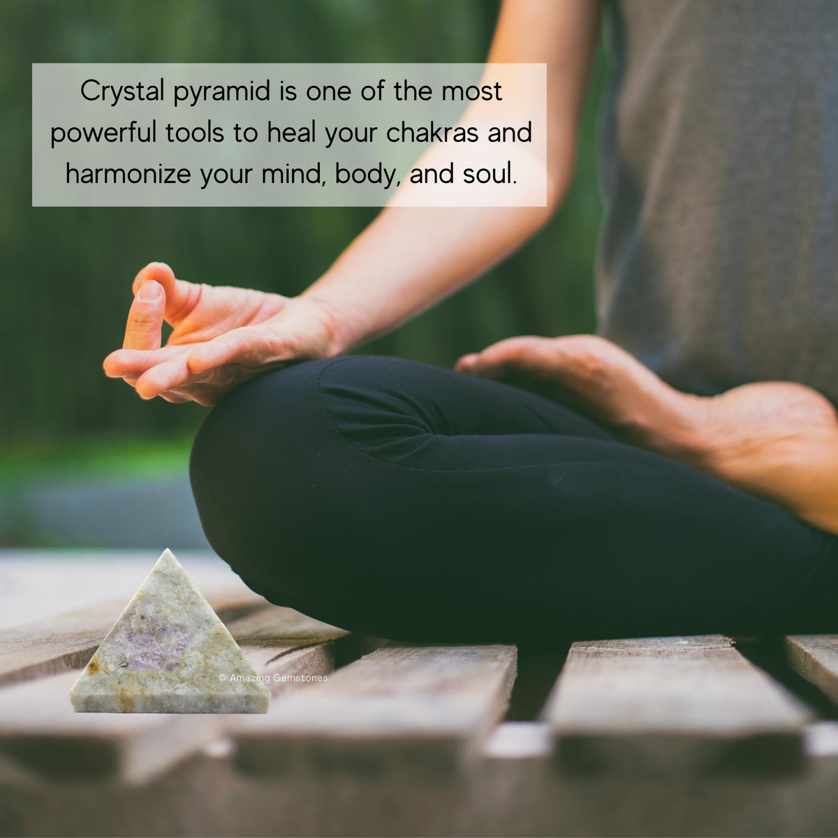 Amazing Gemstone Hackmanite Pyramid Crystal Healing Stones - 1.5" Great Pyramid Figurine of Natural Stone Pyramid for Meditation, Reiki, Chakra Balancing and Crystal Pyramids Grid