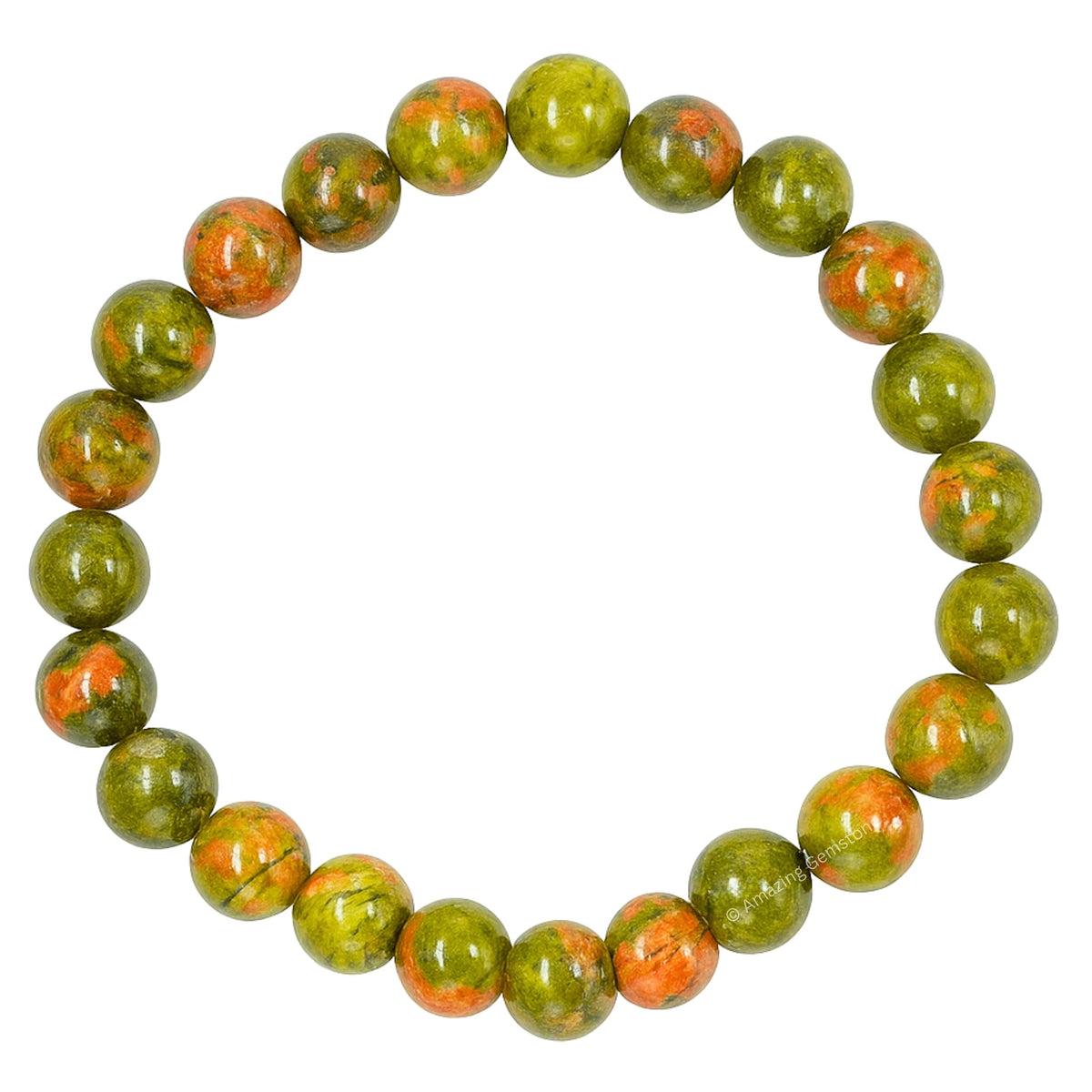 Amazing Gemstone Crystal Bracelet for Women Men's Gifts - Protection Healing Crystal Bracelet - 8mm Gemstone Beaded Stretchable Bracelet Pulseras Para Hombres Mujer Stocking Stuffers Mothers Day Gift (Unakite)