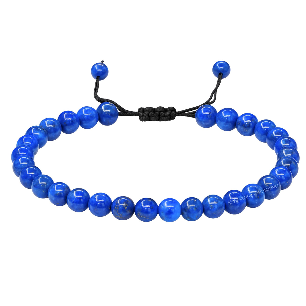 Amazing Gemstone Lapis Lazuli Anklet Ankle Bracelets for Women - Waterproof Beaded Healing Crystal Anklets, Plus Size Chakra Gemstone Bead Anklet (Stretchy Adjustable - Plain)