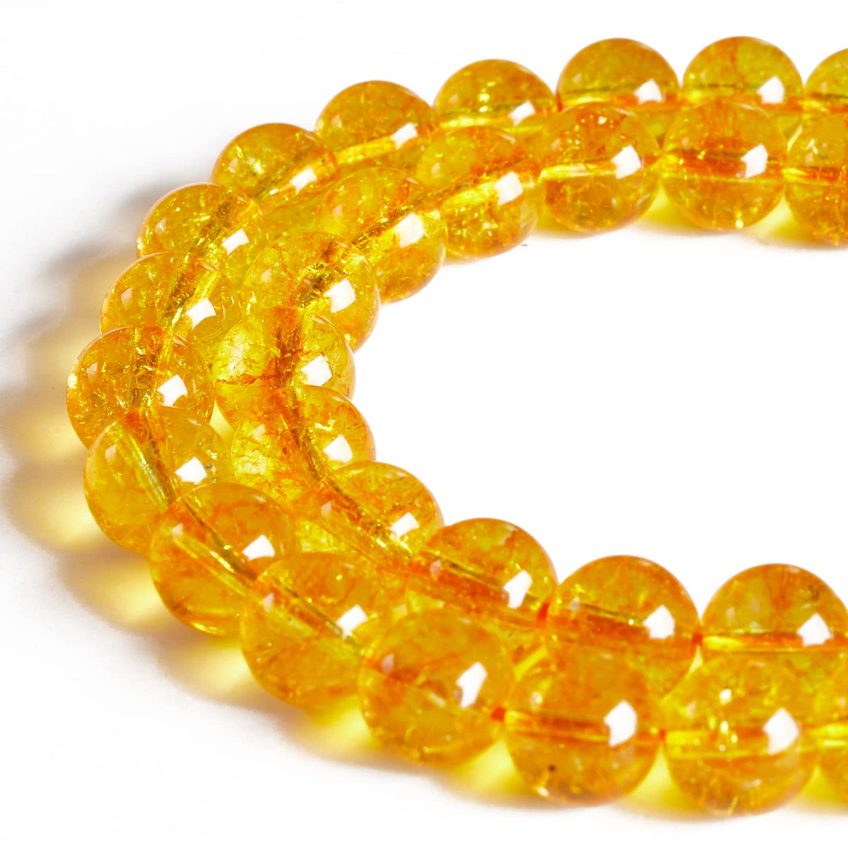100pcs 8mm Citrine Beads Natural Gemstone Beads Round Loose Beads for Jewelry Making
