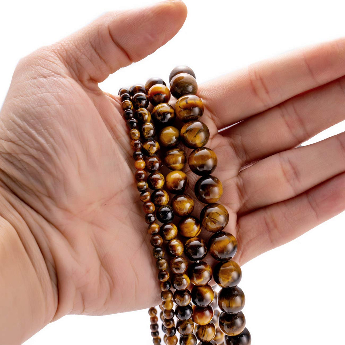 BEADIA Natural Yellow Tiger Eye Stone Round Loose Semi Gemstone Beads for Jewelry Making 4MM 89PCS