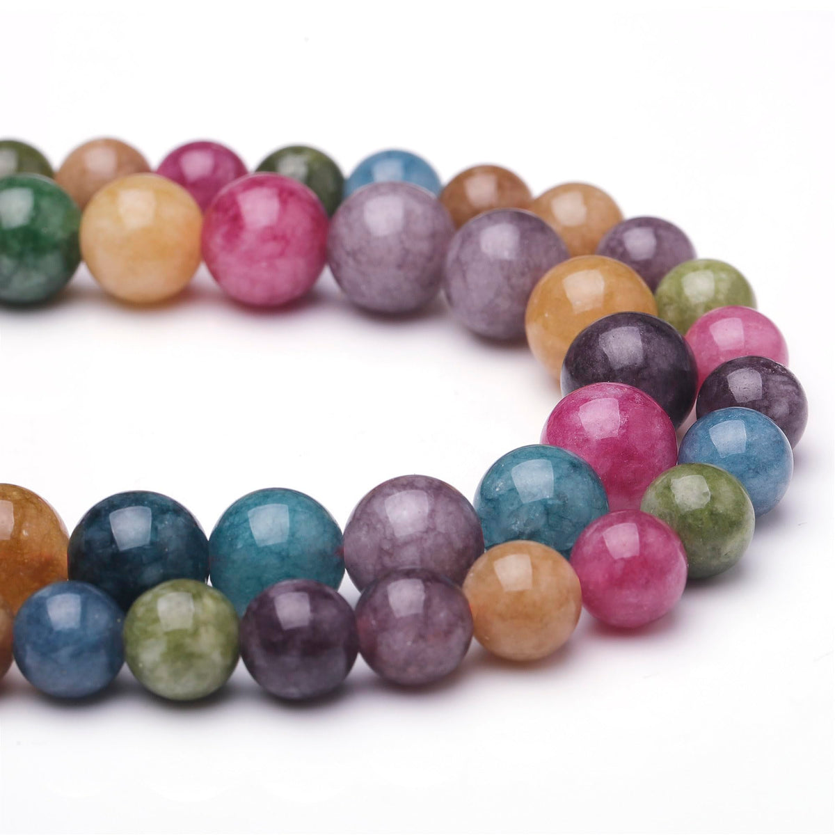 Chicager Natural Stone Beads for Jewelry Making,8mm Blue Tourmaline Polished Smooth Round Gemstone Beads for Bracelet Necklace 15 Inch