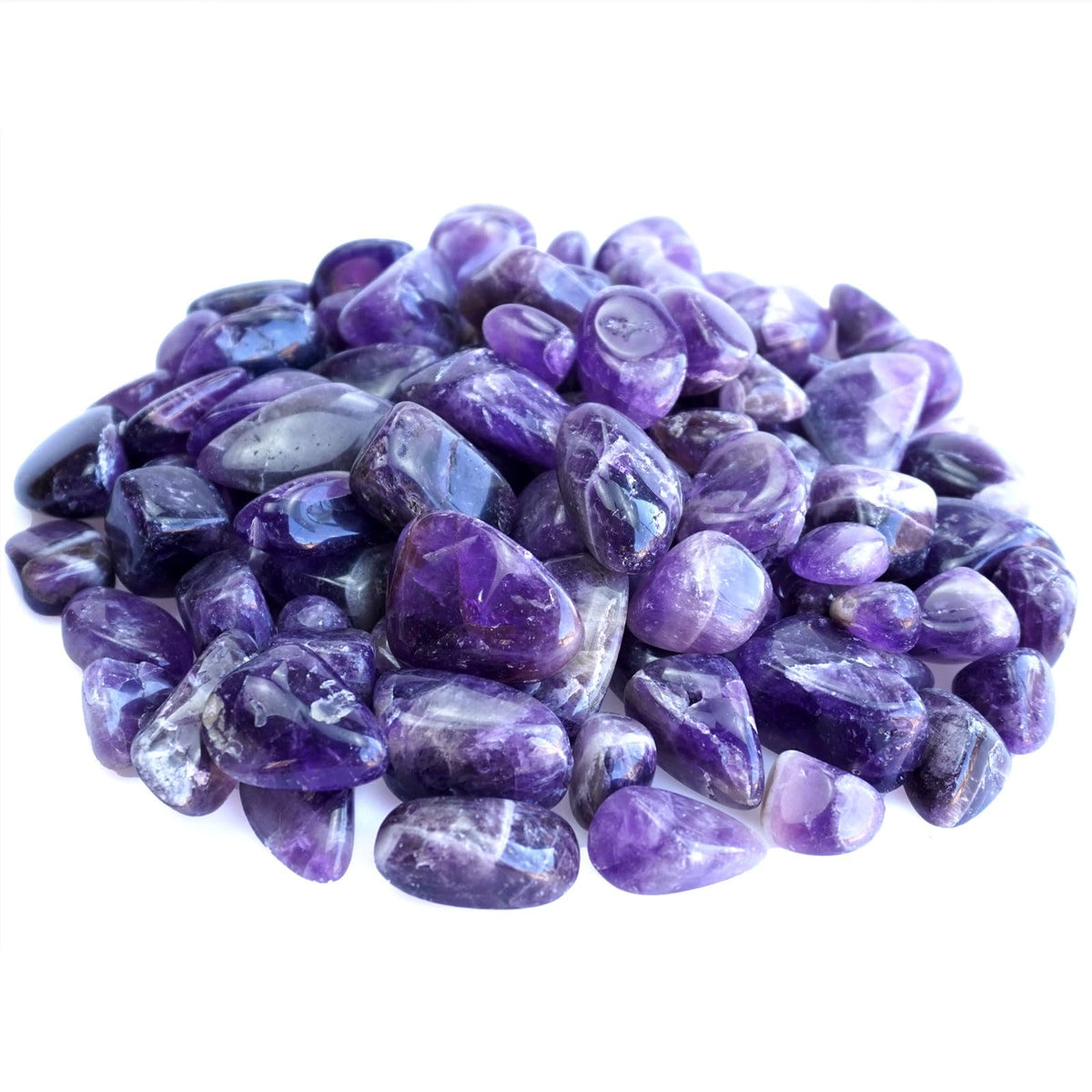 Sisamn 3Lb Amethyst Crystal Tumbled Stone Bulk Healing Crystals Stones Set Polished Raw Amethyst Crystal Stones Rocks for Jewelry Making, Reiki Healing