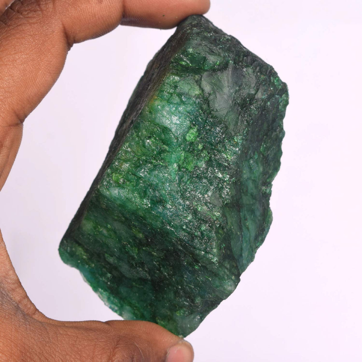 GEMHUB Natural Green Emerald Gemstones for Jewelry Making 974.00 Ct. Certified Crystals and Healing Stones l Rock Rough Emerald Stone