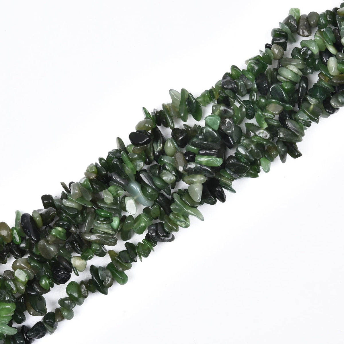 Natural Chip Stone Beads 450pcs Green Canada Jade Chips 5-8mm Genuine Real Irregular Healing Crystal Rocks Hole Drilled DIY Loose Gemstone Beads for Jewelry Making Bracelet Earrings Necklace Crafting