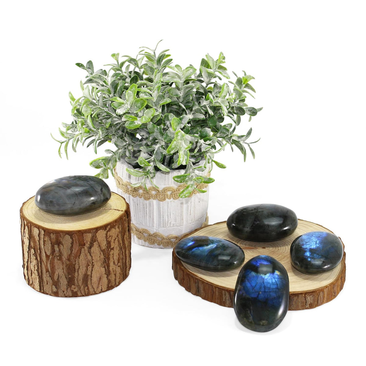 Nvzi Labradorite Crystal Palm Stone, Worry Stones, Crystals and Healing Stones, Polished Rocks, Natural Gemstones, Chakra Stones for Healing Crystals Daily Use