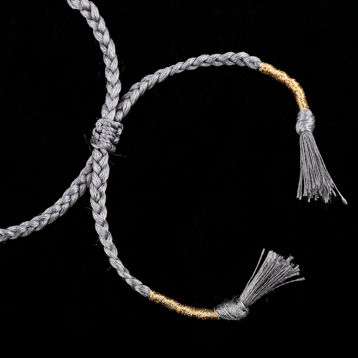 GEMSYMPHONY Labradorite Gemstone Beads Braided Bracelet – 3.5mm Natural Stone Beads, Handmade Adjustable Braided Rope Bracelet, Healing Crystal Jewelry for Men & Women, Unisex Boho Gift (Labradorite)